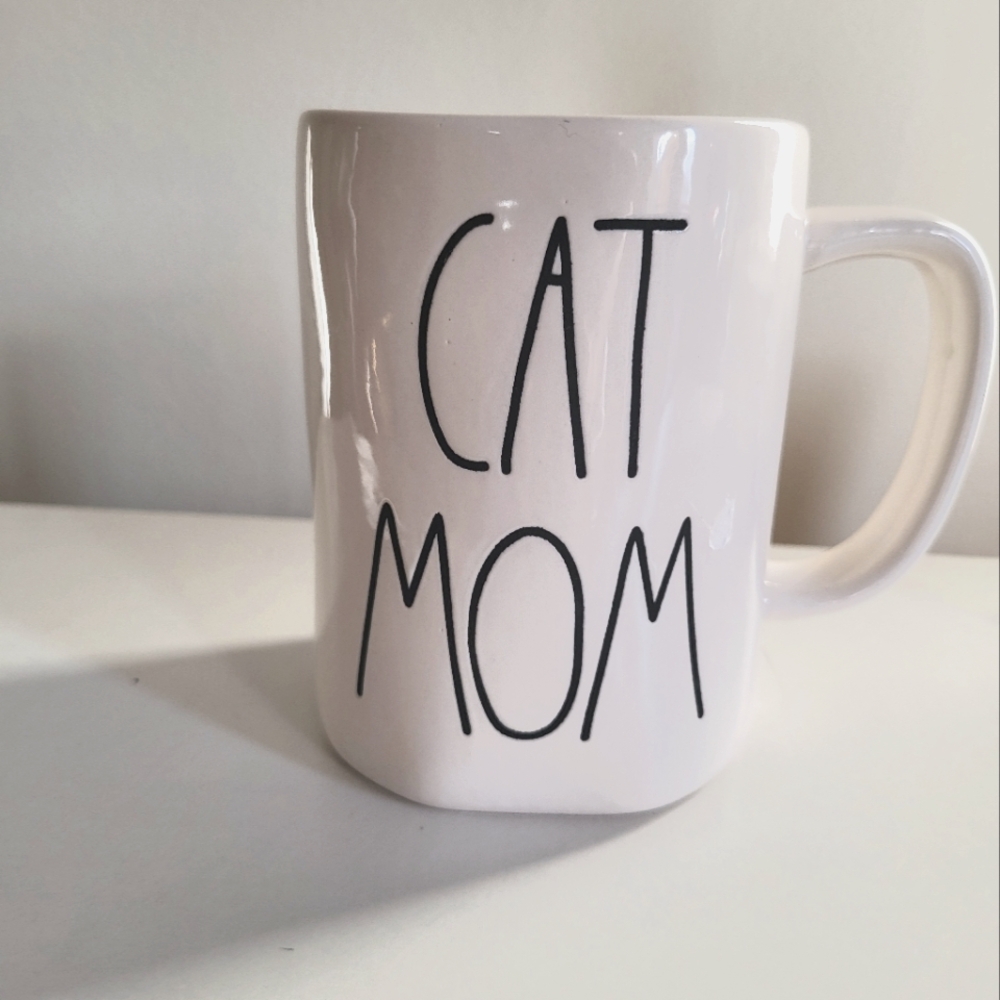 Rae Dunn "Cat Mom" Ceramic Mug